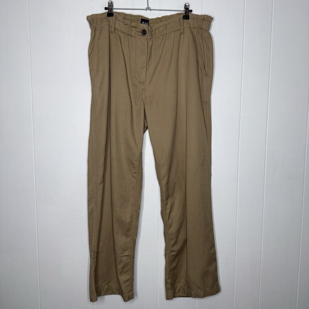 Gap Women’s Tapered Trouser Pants Khaki Beige Size XL